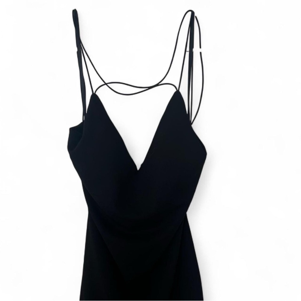 Elegant Black Strappy Dress